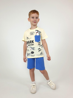 01-85-7 Комплект для мальчика (фуфайка+шорты)