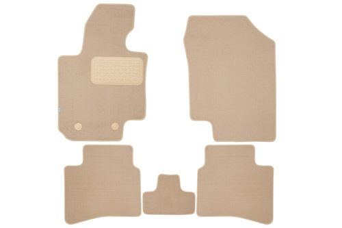 Коврики в салон для Москвич 3 2022- внедорожник 5 дв., 5шт (текстиль, бежевые) KLEVER0412300122112KH