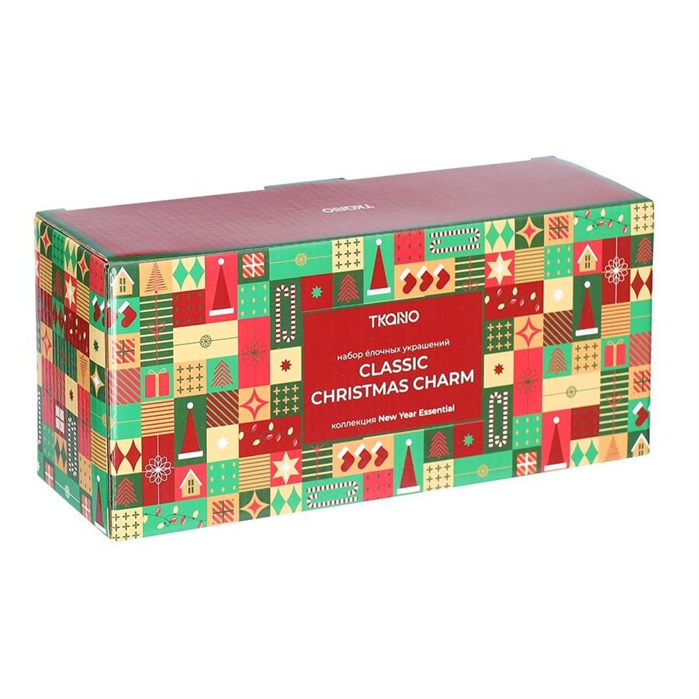 Набор ёлочных украшений Classic Christmas Charm из коллекции New Year Essential, 4 шт.