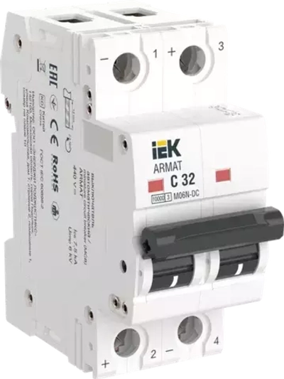 Автоматический выключатель 2P 32А С IEK