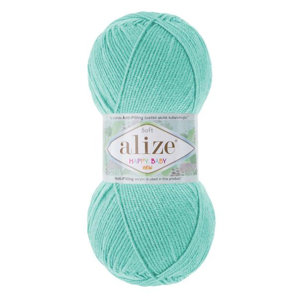 Пряжа Alize (Ализе) Happy Baby New / уп.5 мот. по 100 г, 320м, 19 водяная зелень