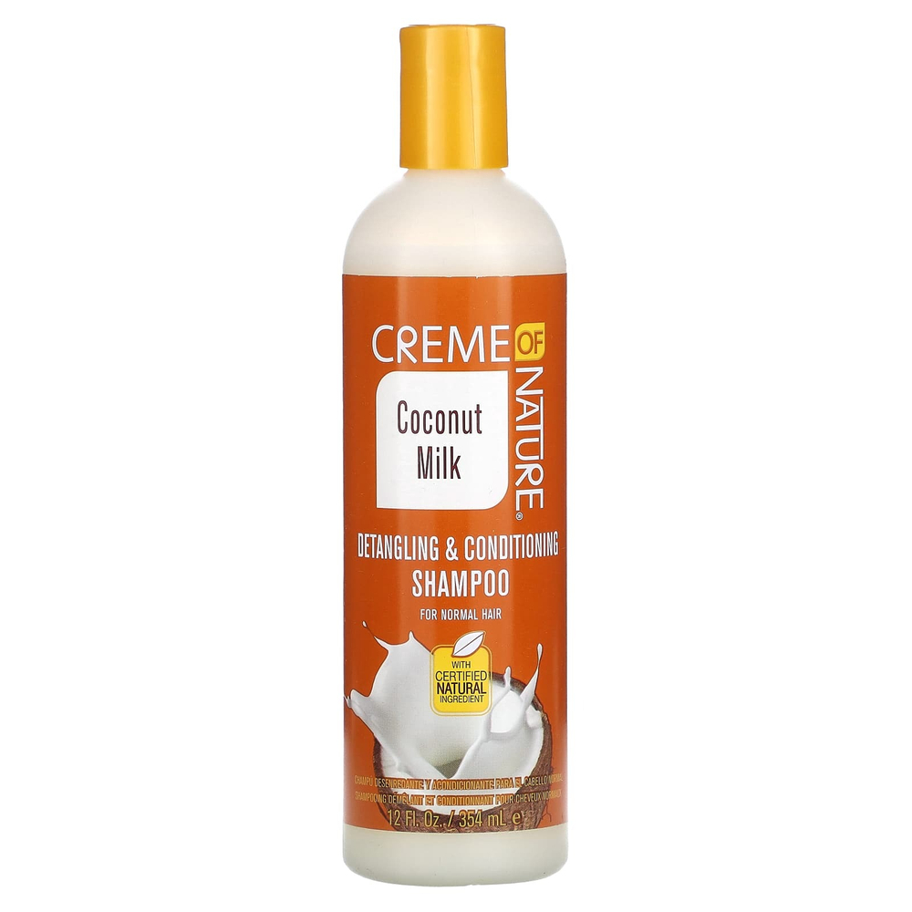 Creme Of Nature, Coconut Milk, шампунь для распутывания и кондиционирования, для нормальных волос, 354 мл (12 жидк. унц.)