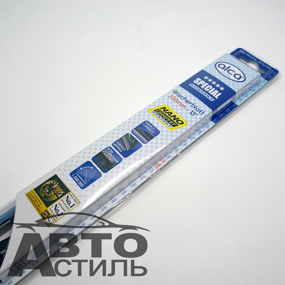 Щетка дворника 330мм  АЛКА Kontakt силикон/графит 150130