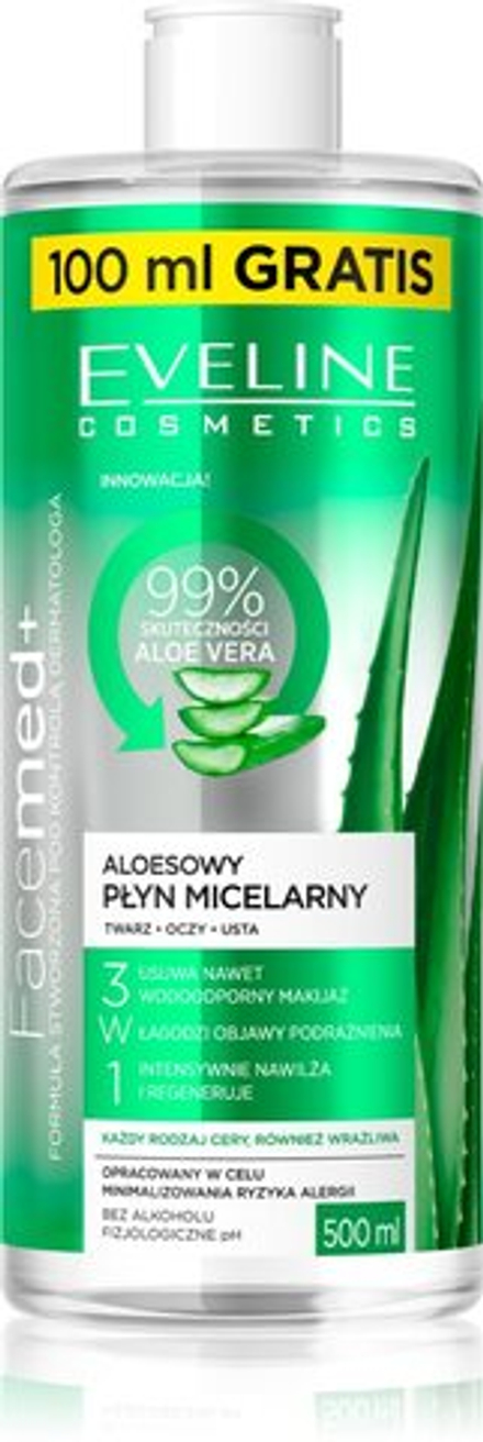 Eveline Cosmetics FaceMed+ - мицеллярная вода с алоэ вера /   400  ml  / GTIN 5901761958836