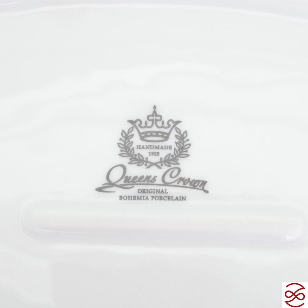Блюдо овальное Queen's Crown Лист бежевый 36 см