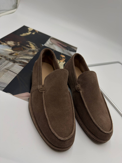 Туфли женские натуральная кожа артикул 6220-5 цвет "коричнево-серый"