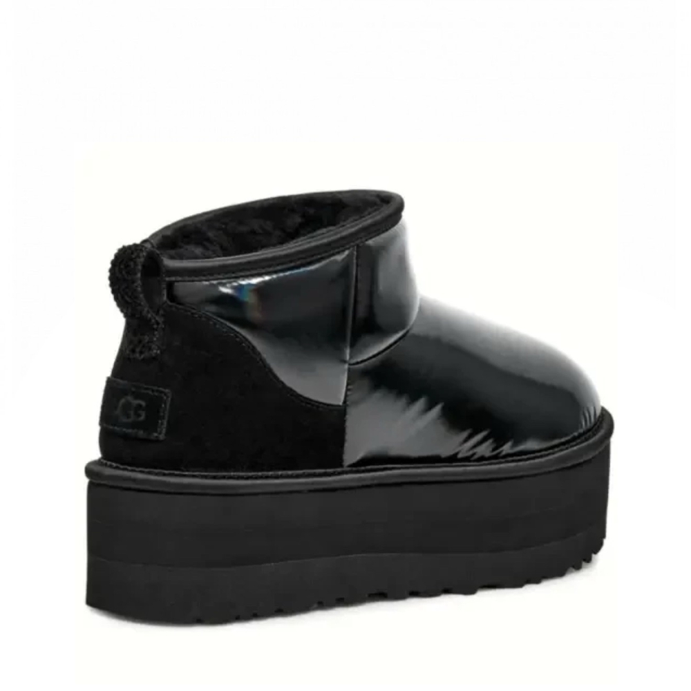 UGG Classic Ultra Mini Platform High Shine Black