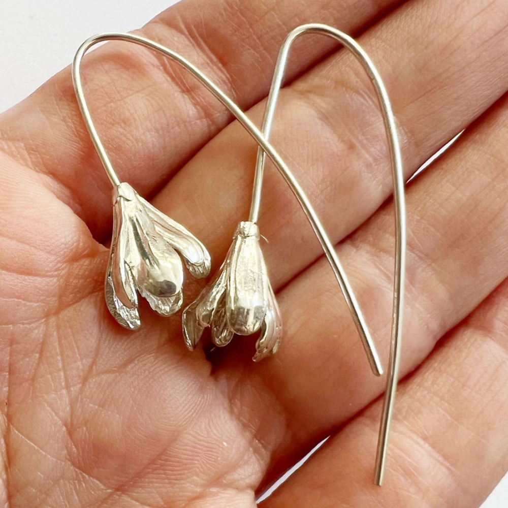 серьги подснежники