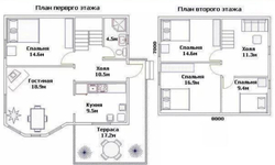 Проект Дома 122,9 кв. м из бруса Д-28