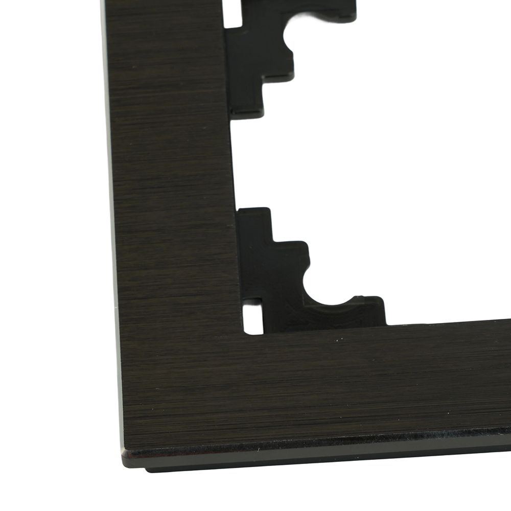 Рамка 4-местная, металл, STEKKER MFR00-7004-05, серия Катрин, черный 50024