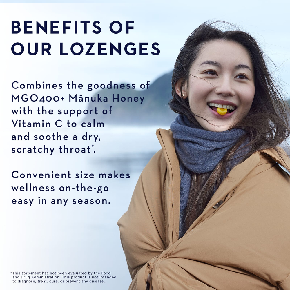 Manuka Health, Леденцы с медом Manuka, MGO 400+, имбирь и лимон, 15 леденцов