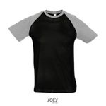 Футболка двухцветная FUNKY. C рукавами реглан. 100% хлопок Белый/Синий  XL