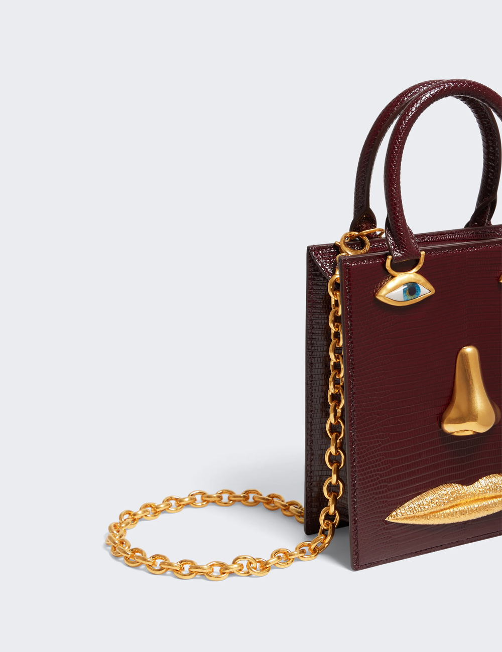 Сумка Schiaparelli Mini Face Bag "Bordeaux"