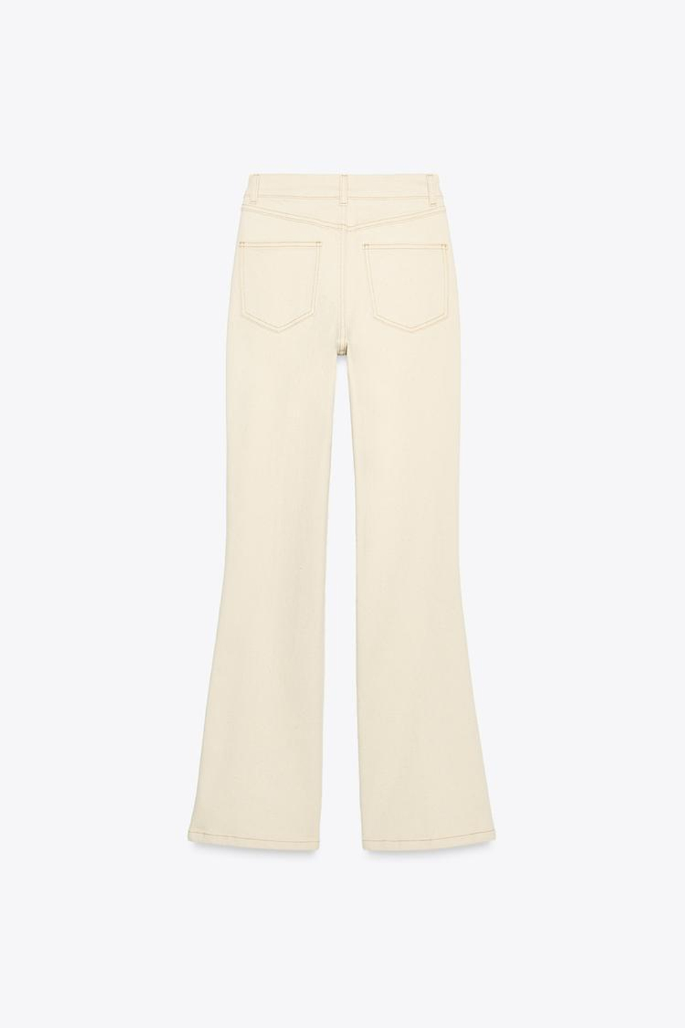 ZARA ДЖИНСЫ Z1975 FLARE С ВЫСОКОЙ ПОСАДКОЙ, ПЕСОЧНЫЙ