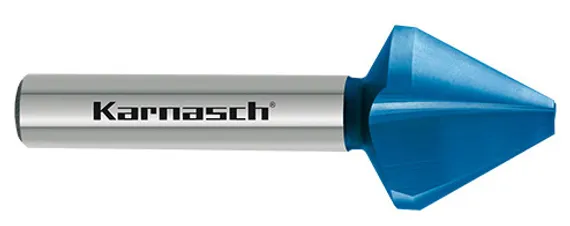 Зенковка Karnasch Ø6,3 мм с покрытием Blue-Tec, 60°, HSS-XE, DIN 334, арт. 40.3030-0063
