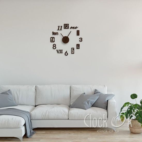 Настенные 3D часы Number