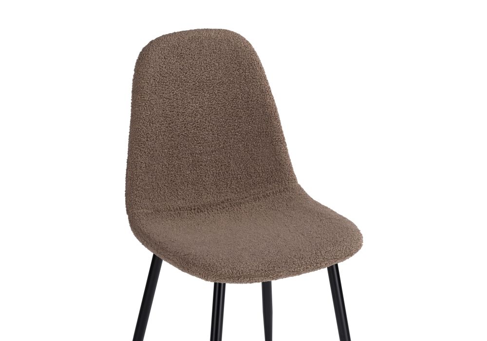 Стул на металлокаркасе Lilu dark brown / black