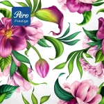 Салфетки бумажные 33*33 Pero Prestige Пурпур, 3сл 20л