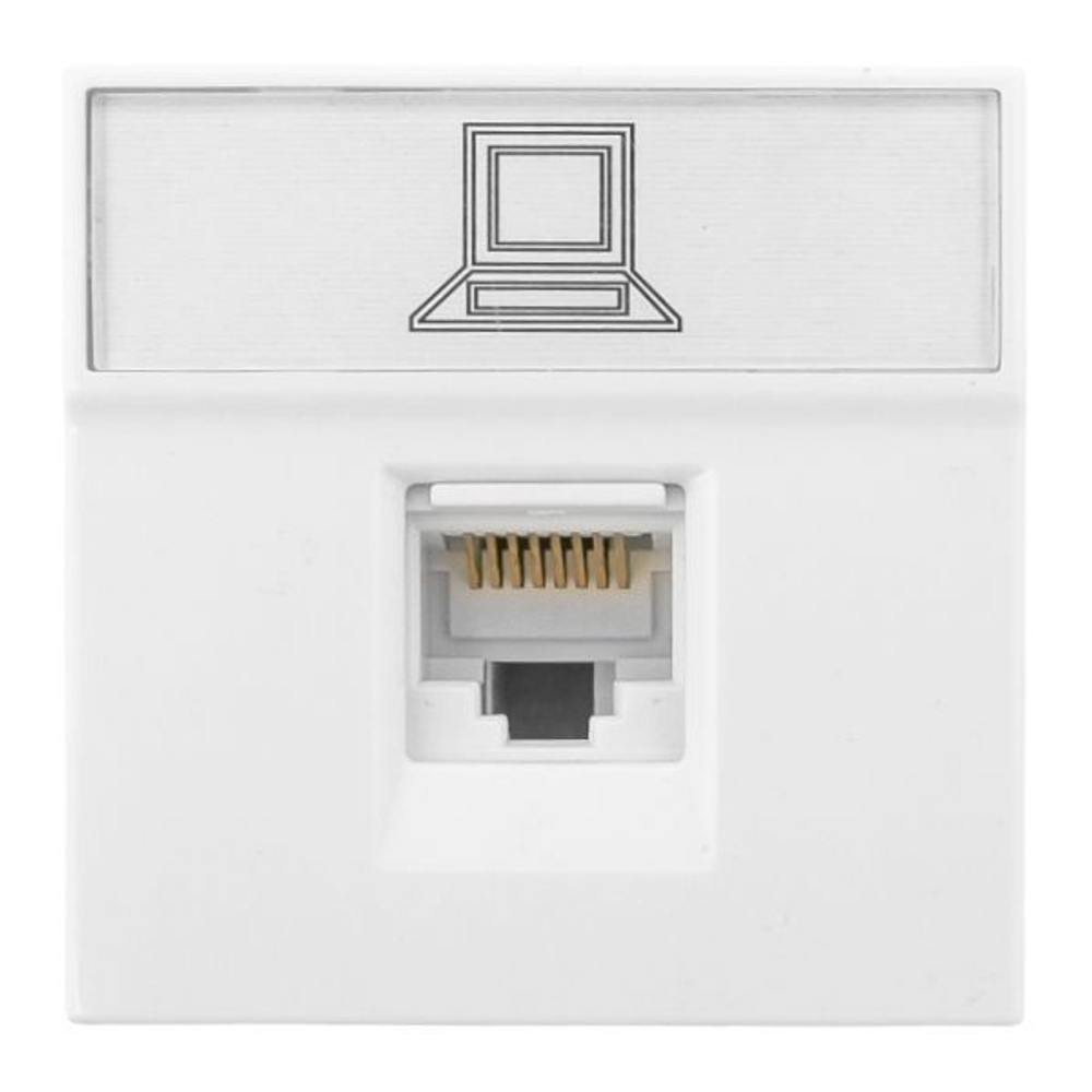 Розетка RJ45 кат, 5e, 2 модуля EKF