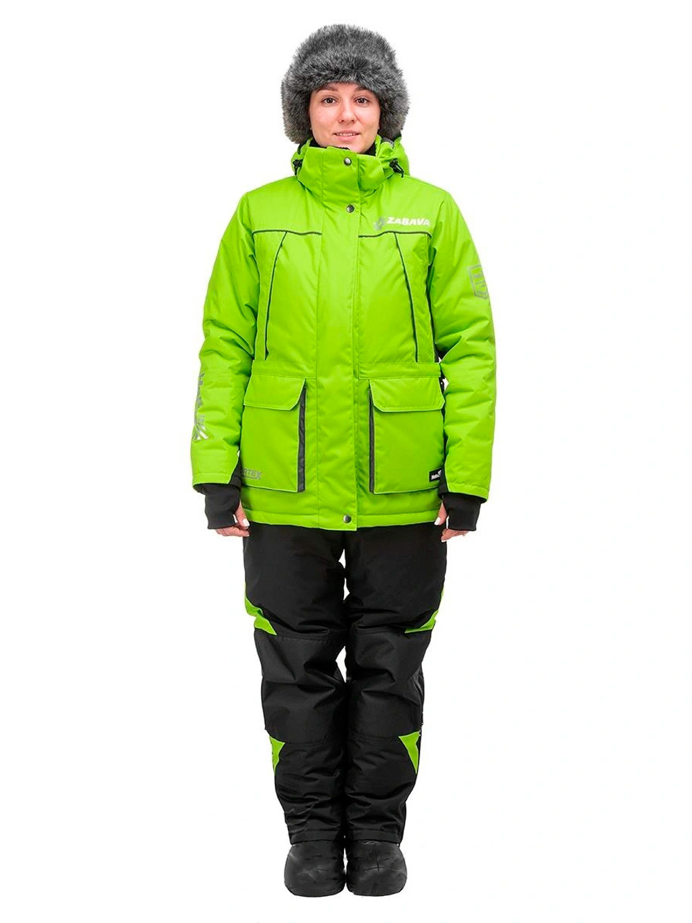 Костюм зимний Helios ZABAVA 8/8 К, AQUA GREEN/BLACK, размер 4XL (T-ZA-4XL-56-170-AG)