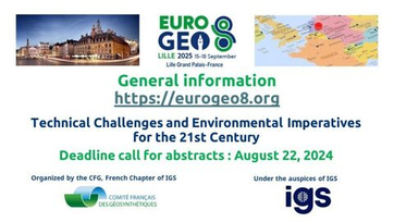 EuroGeo 8: ключевая конференция по геосинтетике пройдёт во Франции осенью 2025