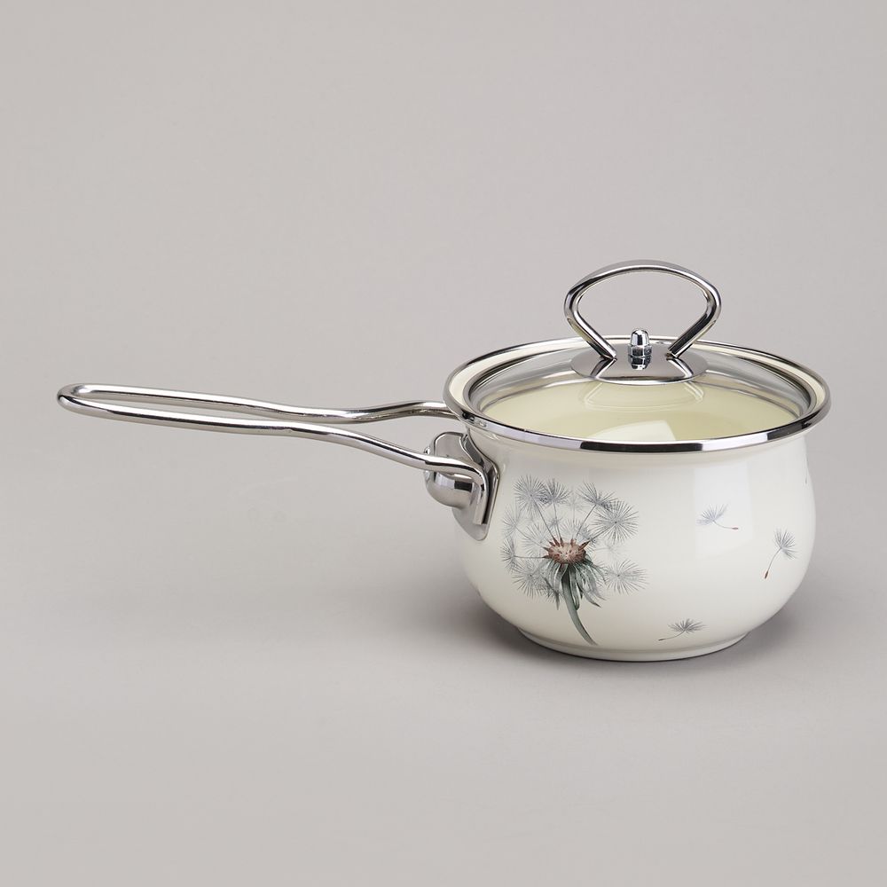 КОВШ ЭМАЛИРОВАННЫЙ СЕРИЯ "DANDELION" 0,9Л, ДИА 14 СМ