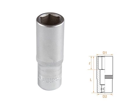 Цена на AFFIX (AF00130015) Головка торцевая глубокая шестигранная 3/8", 15 мм