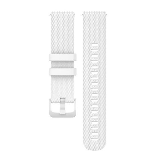 Ремешок 20 мм для Garmin Forerunner 55/245/645, Venu, Venu Sq, Venu 2 Plus, Vivoactive 3, Vivomove быстросъемный пряжка в цвет (Quick Release), белый