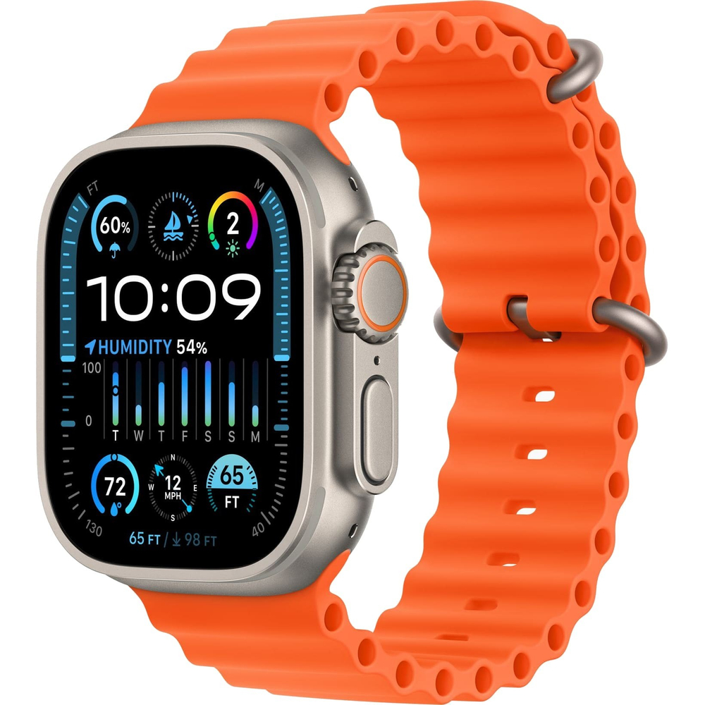 Apple Watch Ultra 2 49mm Ocean Band Orange / Titanium Case