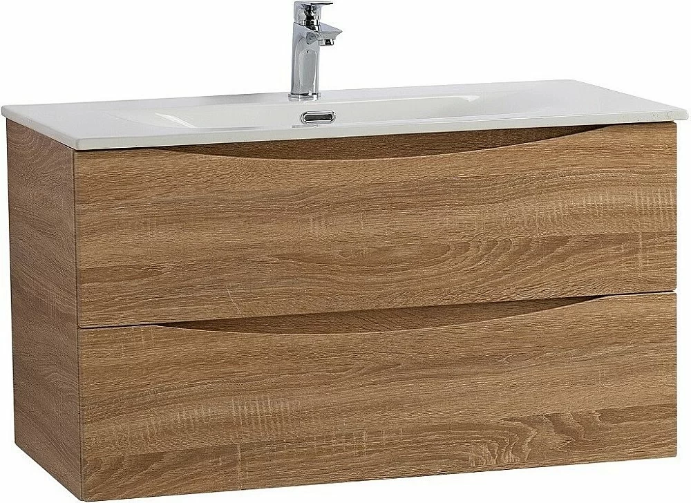 Тумба с раковиной BelBagno MARINO-CER-N-800-2C-SO-WO-P Rovere Bianco