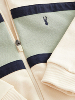 Толстовка с капюшоном на молнии для мальчика Next E43-865, Молочный, Зеленый