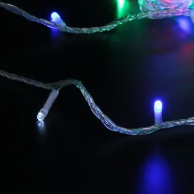 Гирлянда для дома «Мерцание Premium» 9,5 м 100 ламп LED прозр провод,1 реж.,IP-40, Мультицвет (возможность соединения)