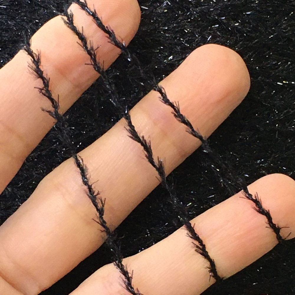 CROSBY - Torcitura di Domaso; люрекс, п/а; 600м/100гр; травка; col. 999, цвет: чёрный