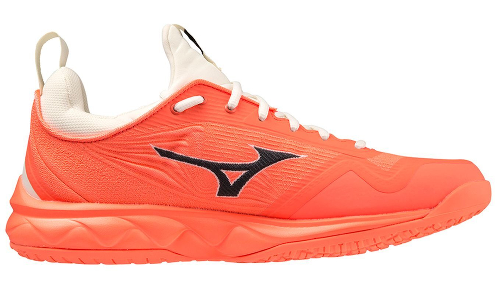Мужские кроссовки для бадминтона/сквоша Mizuno Wave Luminous 2 - неоновое пламя/черный/bolt2ne