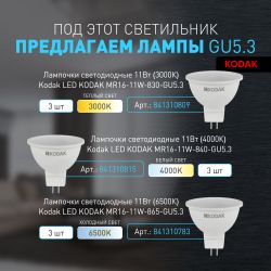 Встраиваемый светильник декоративный ЭРА DK93 BK MR16/GU5.3 черный