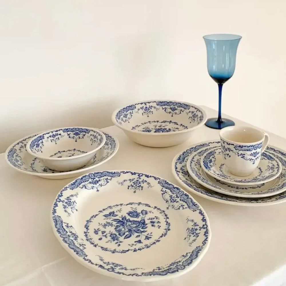 Блюдо круглое Bitossi Home Blue Rose (30.9 см)
