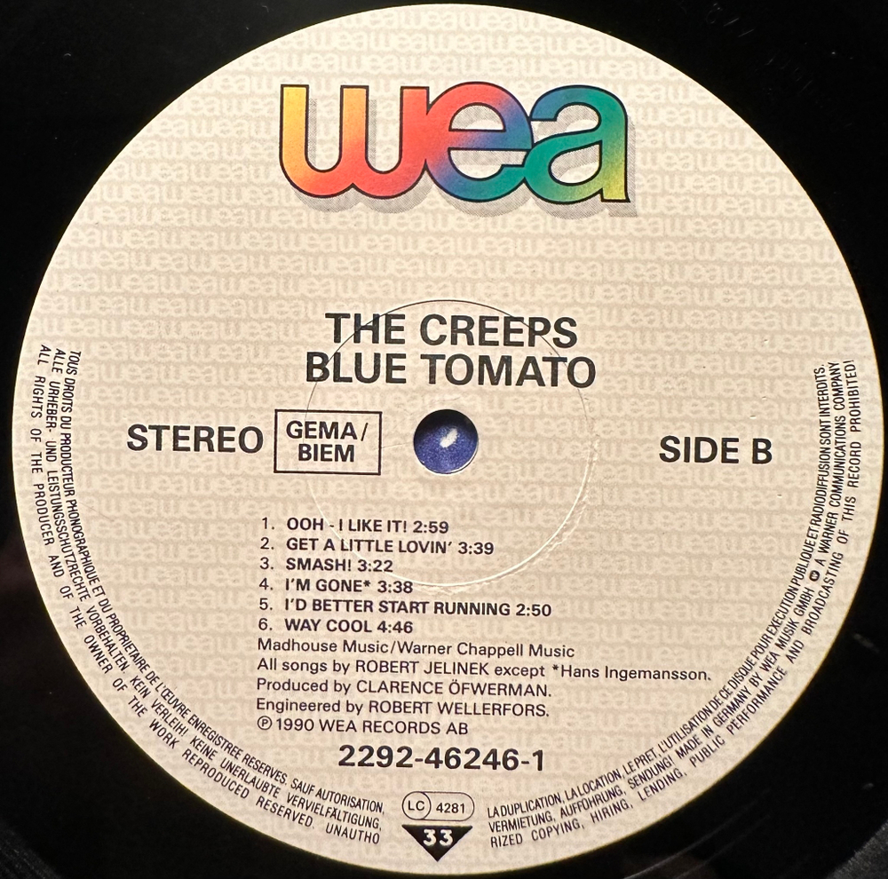 The Creeps - Blue Tomato (Германия 1990г.)