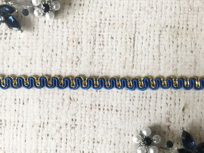 Тесьма текстиль с люрексом, ш. 0,8 см.