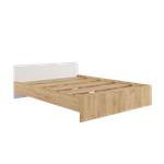 МС Мадера Кровать без ящ. М1400 с дсп 1400*2000 б/матр. (корпус лдсп дуб крафт золотой, фасады лдсп