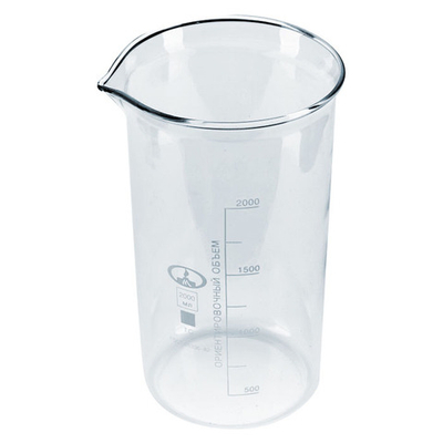 Стакан лаборат. высокий 2000мл с дел.,стекл.,ТС, (10003802) Минимед, шт.