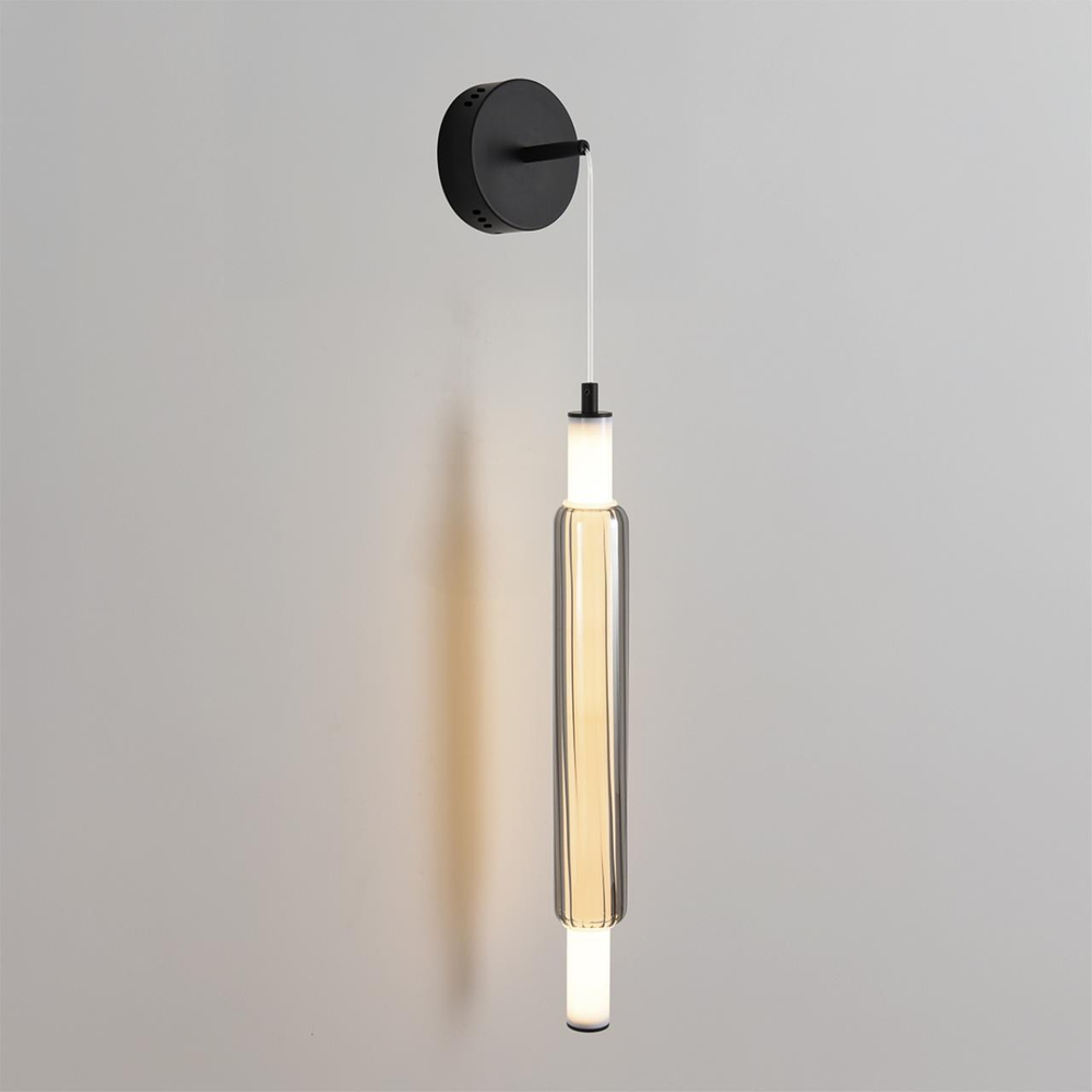 6556/15WCL LEDIO LN26 280 черный/дымчатый, металл/акрил/стекло Бра/подвес LED 15W 4000К 220V TRENDY