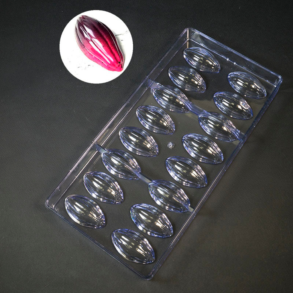 Форма поликарбонатная «Какао бобы, 16 ячеек»