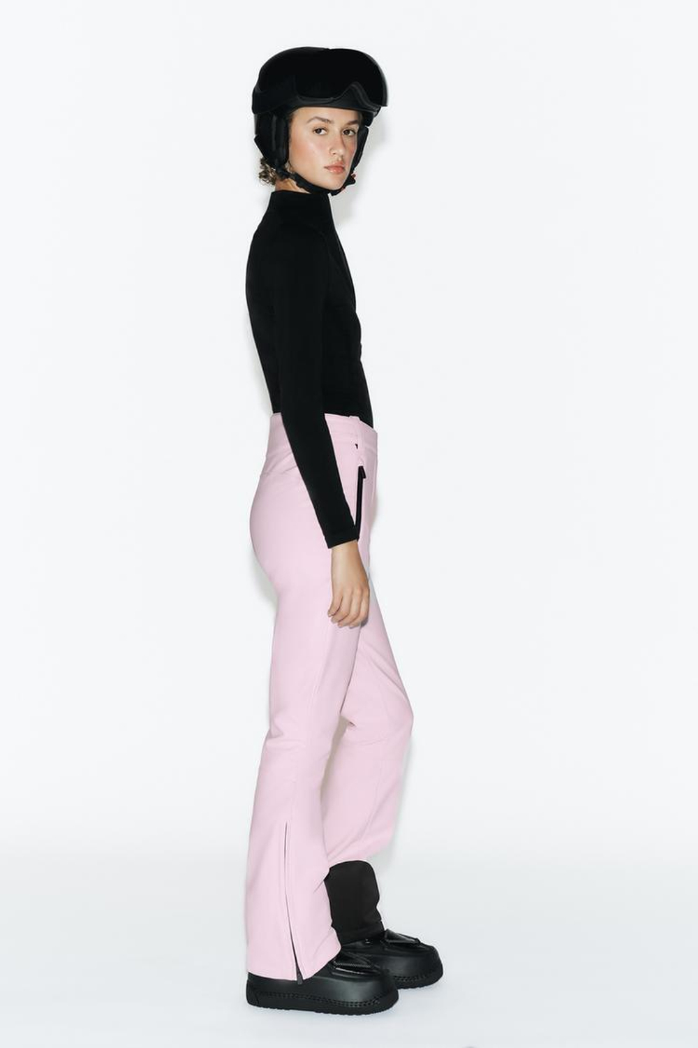 ZARA ВЕТРОЗАЩИТНЫЕ И ВОДОНЕПРОНИЦАЕМЫЕ БРЮКИ С ВЫСОКОЙ ПОСАДКОЙ, РОЗОВЫЙ