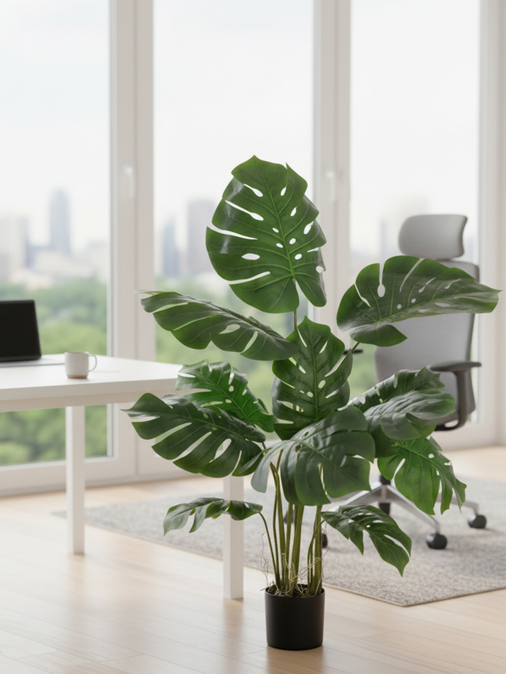Искусственная Монстера 110см в кашпо