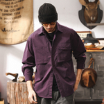 Рубашка мужская с длинным рукавом и стильными накладными карманами