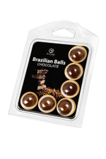 Массажное масло Secret Play Brazilian Balls шоколад 6 шт