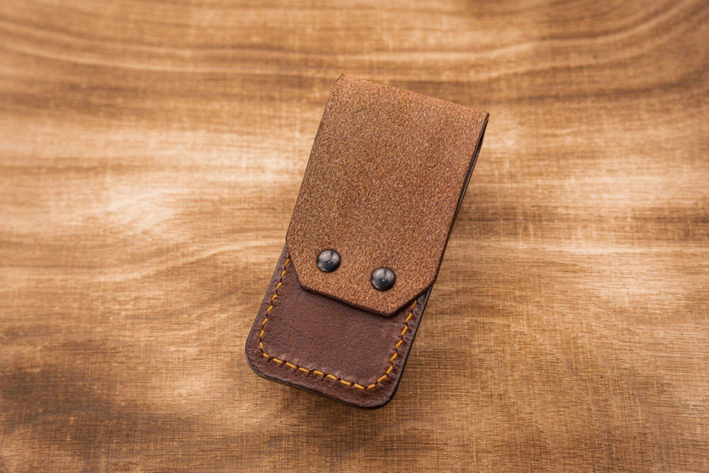 Кожаные ножны для складного ножа, черные