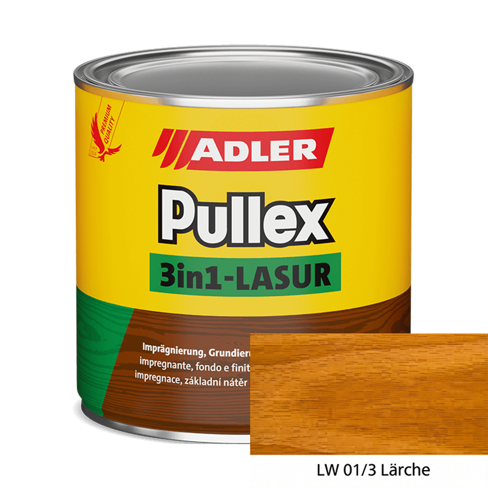 Pullex 3in1-Lasur — пропитка, грунтовка, финиш | Adler (Австрия)