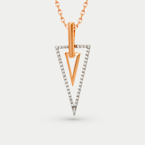 Подвеска золотая с фианитами