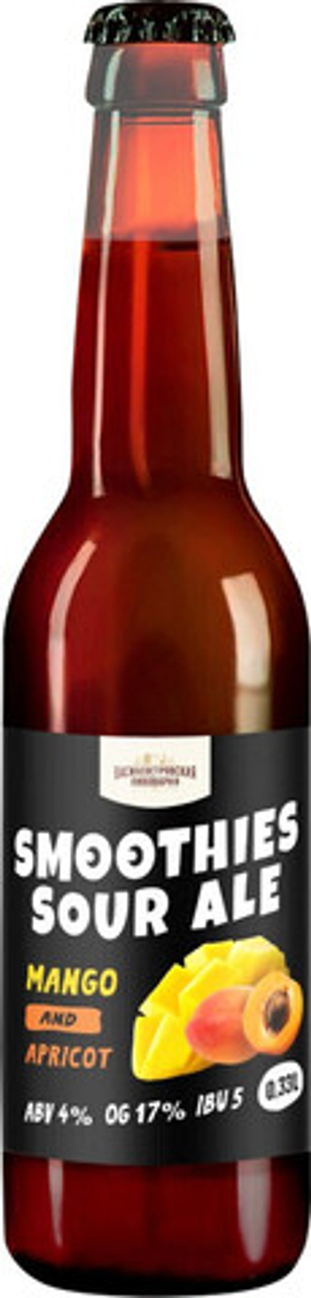 Пиво Василеостровское Смузи Кислый Эль Манго и Абрикос / Smoothies Sour Ale Mango & Apricot 0.33л - 12шт